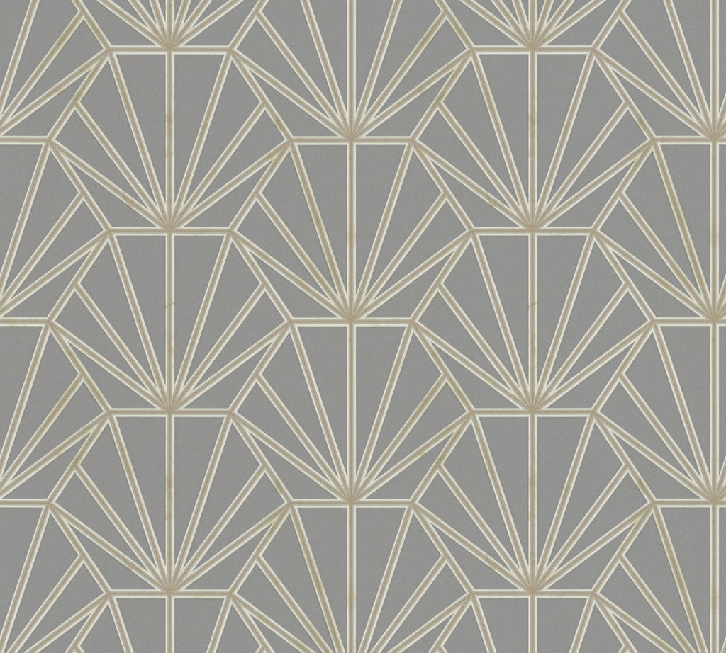 Daniel Hechter Art Deco Tapete Designertapete Vliestapete grau gold weiß 10,05 m x 0,53 m