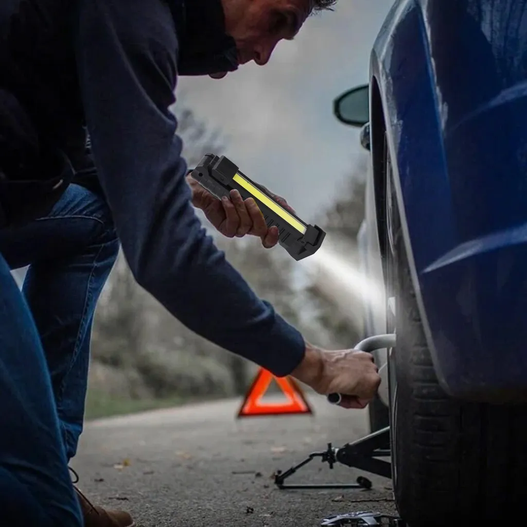 Torcia Lavoro Sottile Ricaricabile COB LED – Pieghhevole Per Ispezione In Spazi Stretti
