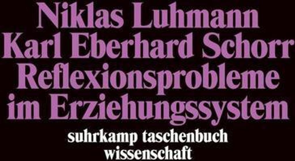 Reflexionsprobleme im Erziehungssystem