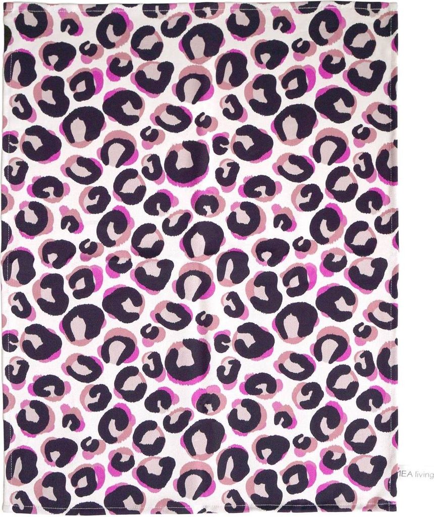 Geschirrtuch "Leoprint weiß/pink/braun" Produktbild 