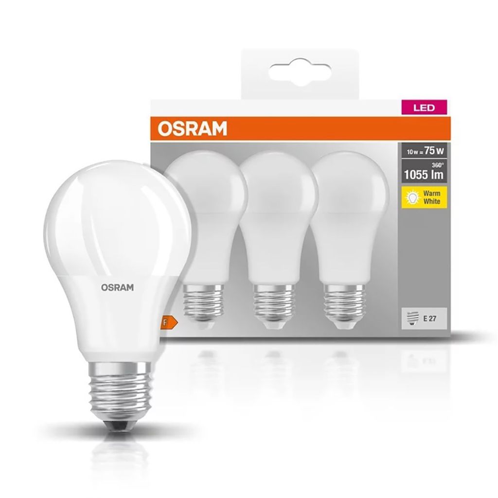 Osram LED Lampe ersetzt 75W E27 Birne - A60