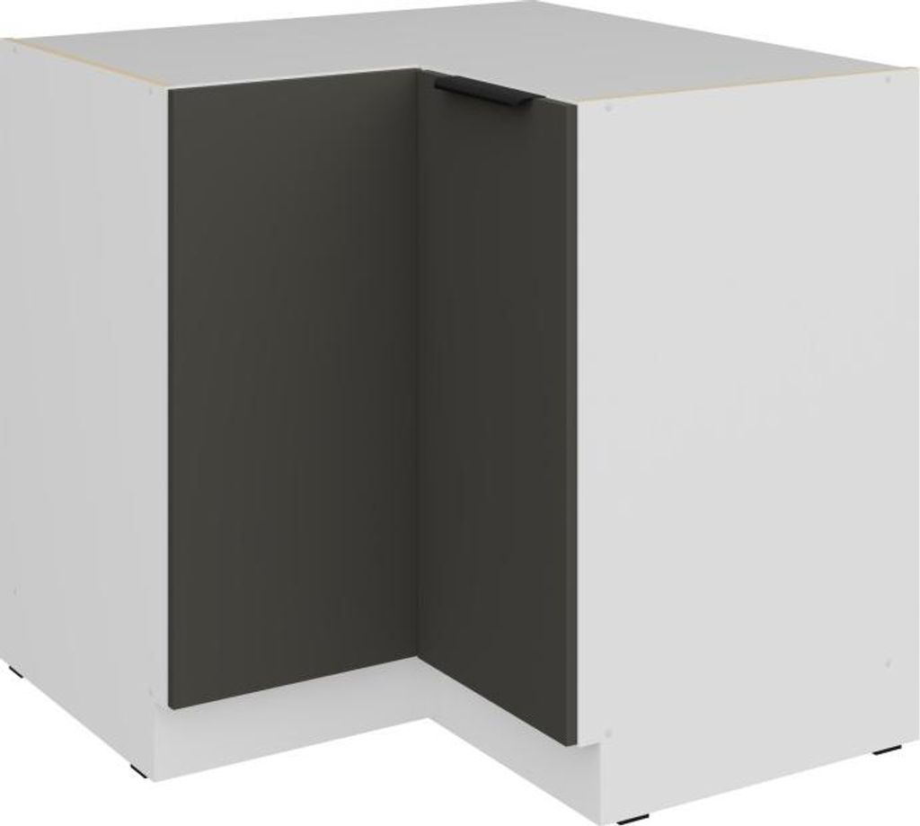 Unterschrank LUNARA – 90 x 90 cm, Graphit/Weiß