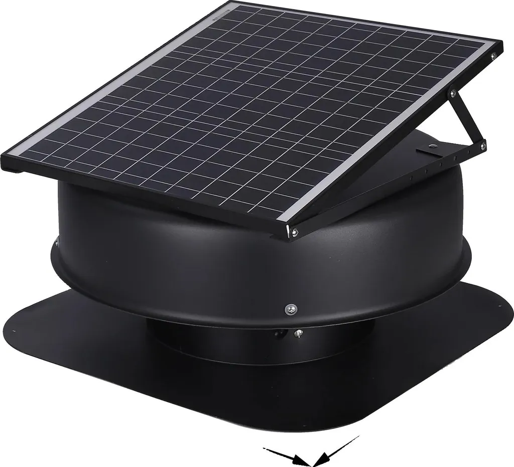 Aérateur de toit solaire pour combles et greniers, thermostat inclus