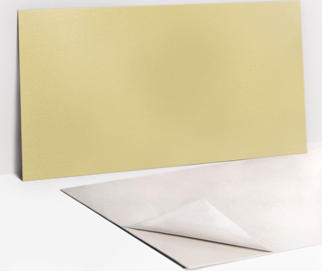 Dekorative PVC Wandpaneele - Küchenpaneele Rückwand hart Innenwand - 100 x 50 - Gelb
