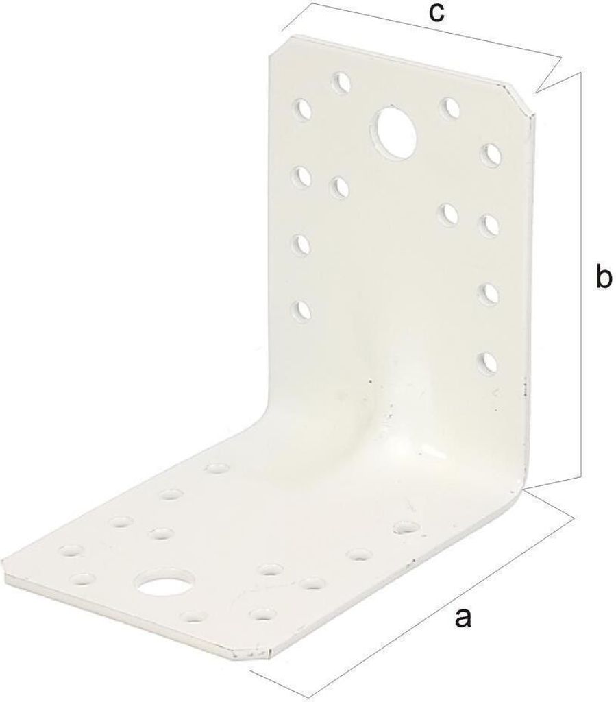 Alberts Schwerlast-Winkelverbinder Weiß mit Sicke 90 x 65 Produktbild 