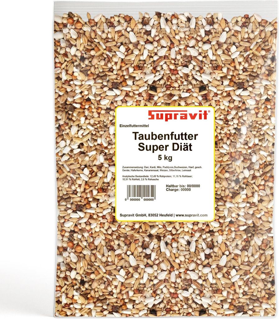 Supravit Super Diät Taubenfutter 5kg | Futter ohne Mais für Produktbild 