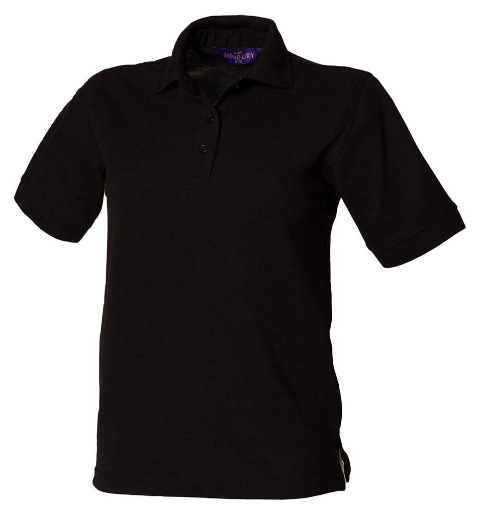 Henbury - "Classic" Poloshirt für Damen, Piqué LT5490 (XS) (Schwarz)