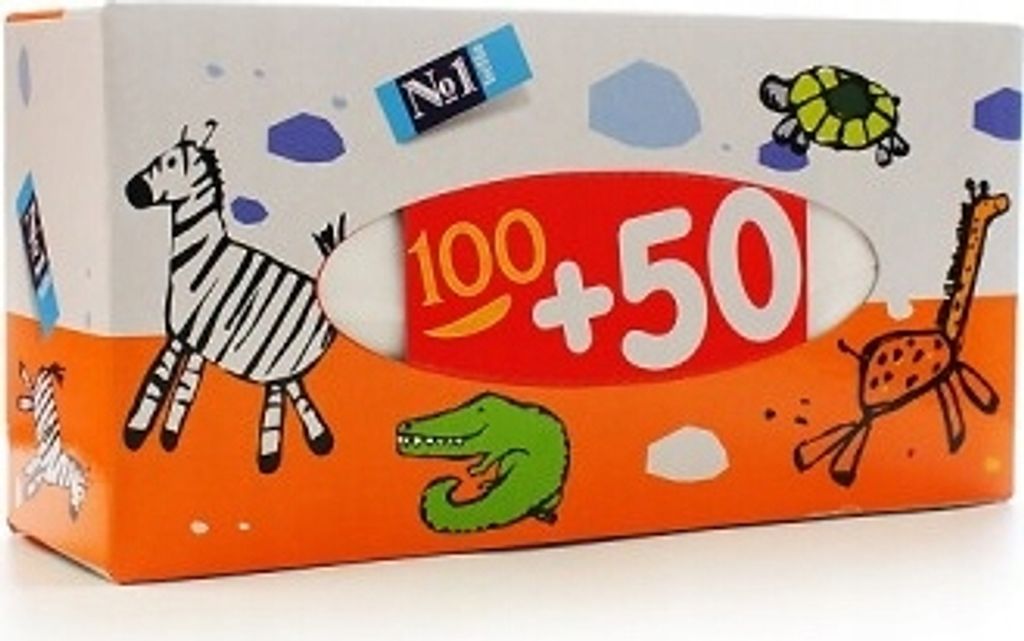 Chusteczki higieniczne, Bella NO1, 1 op. x 100 + 50 sztuk