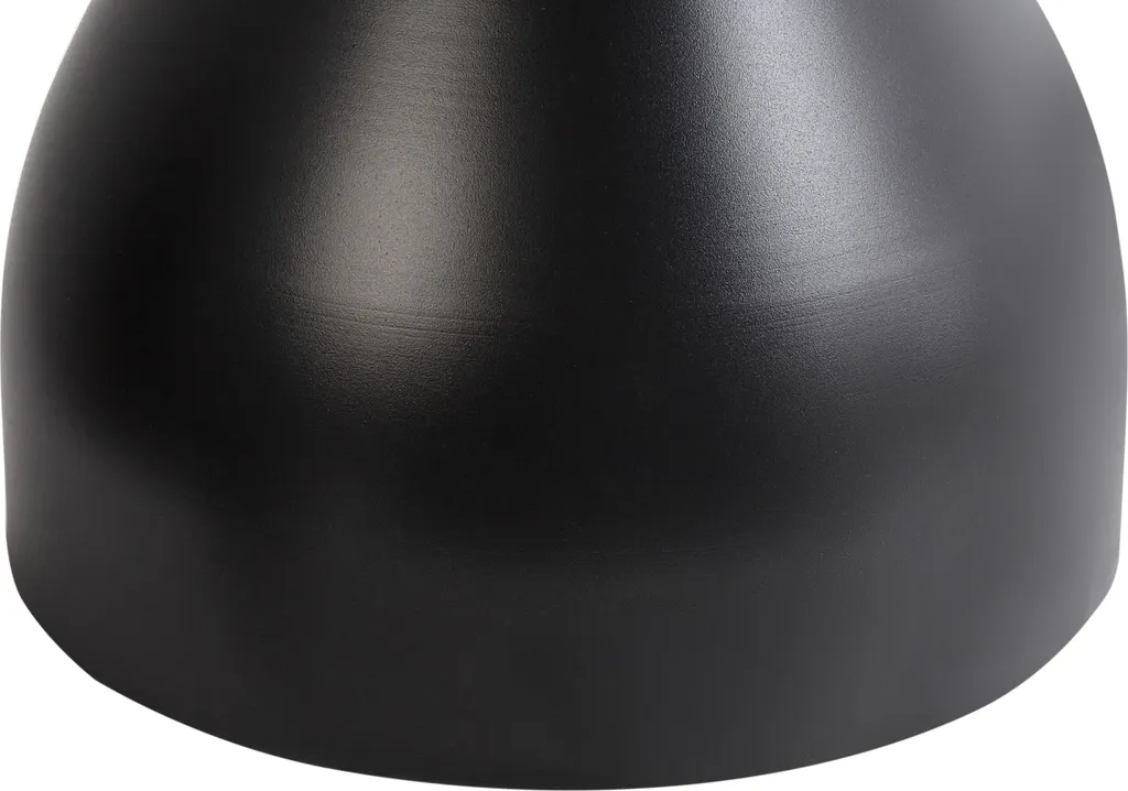 Beliani Table d'Appoint en Pierre Blanche et Métal Noir Ø 50 cm - 5