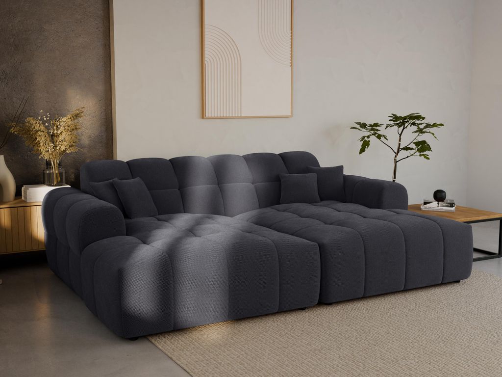 LetSit Sofa Andrea BS Curio, Big Sofa, Freistehendes Loungesofa zum Entspannen, Sofa 3-sitzer, Relaxcouch, Bequemes Couch für Wohnzimmer, Schwarz