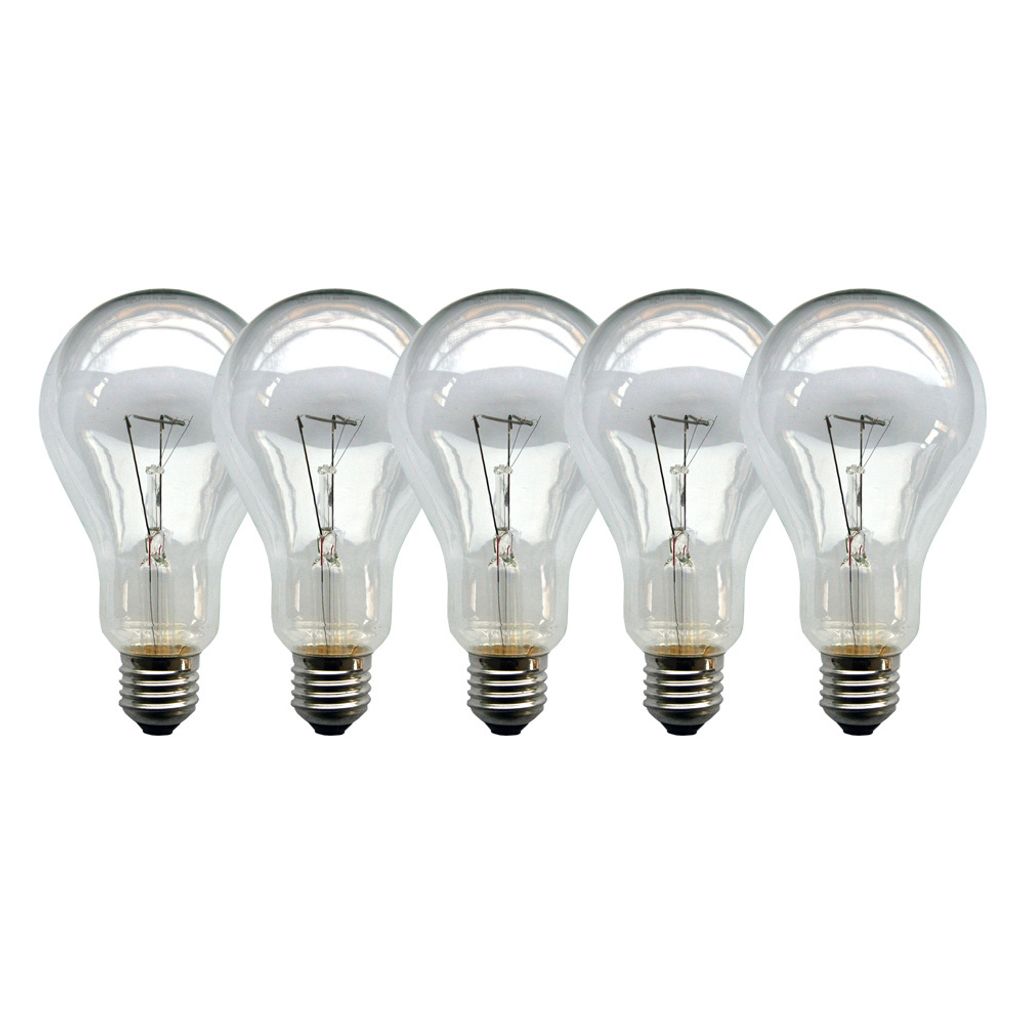 5 x Glühbirne 200W E27 klar Glühlampe 200 Watt Glühbirnen Produktbild 