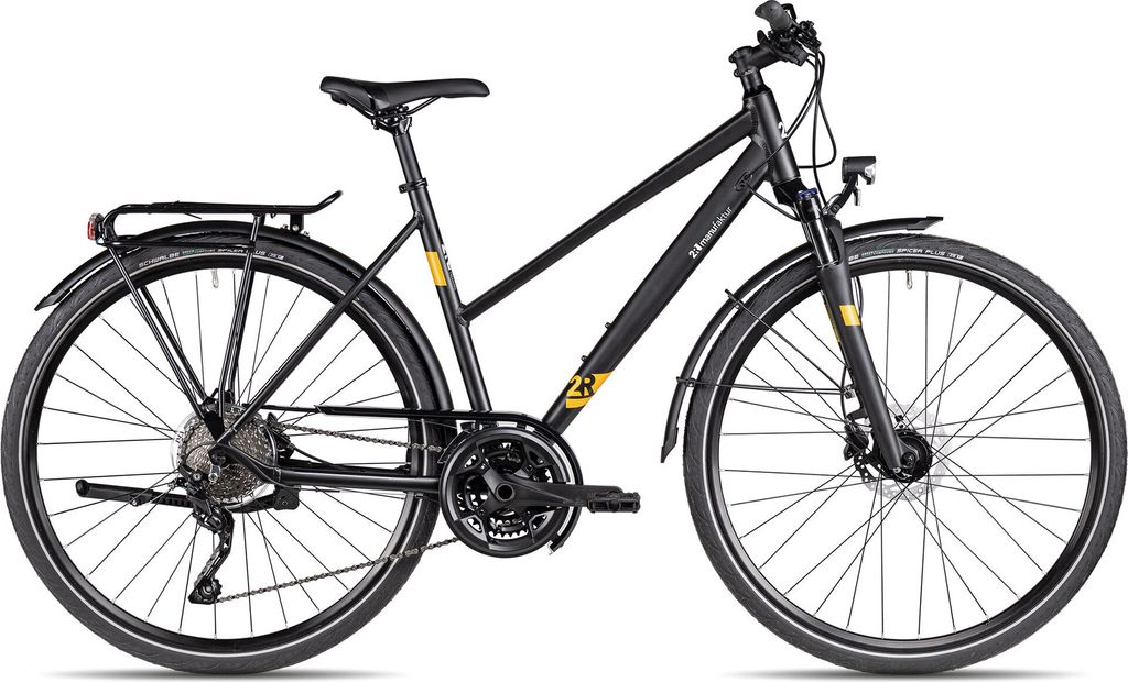 2R Manufaktur TRS30 Trapez Damen-Trekkingbike mit hellem Licht 28 Zoll Schwarz 46 cm