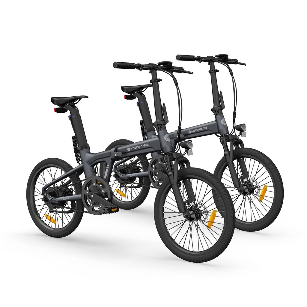 ADO EBike 2*Air 20S Elektrofahrrad, bike,klapprad Riemenantrieb,Citybike,20 zoll,250W,stvzo,ebike Damen/Herren Grau+Grau
