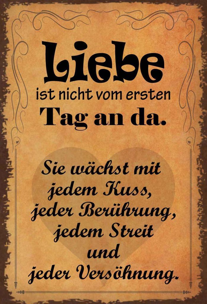 vianmo Holzschild 30x20 cm Liebe ist nicht vom ersten Tag Dekoration
