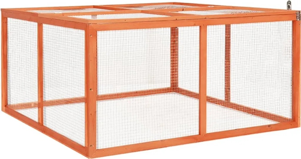 vidaXL Conigliera 124x120x60 cm in Legno Massiccio d'Abete | Gabbia Esterno