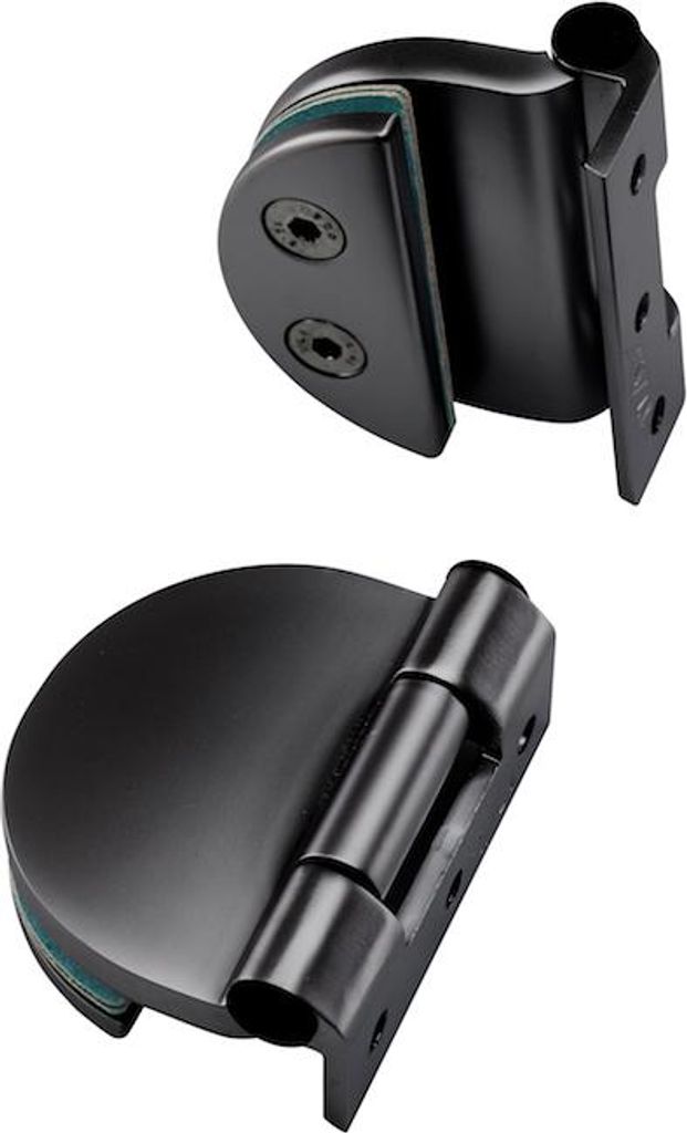 Infraworld Türband schwarz matt für 6 bzw. 8 mm Glastür Saunatür 2 Stück