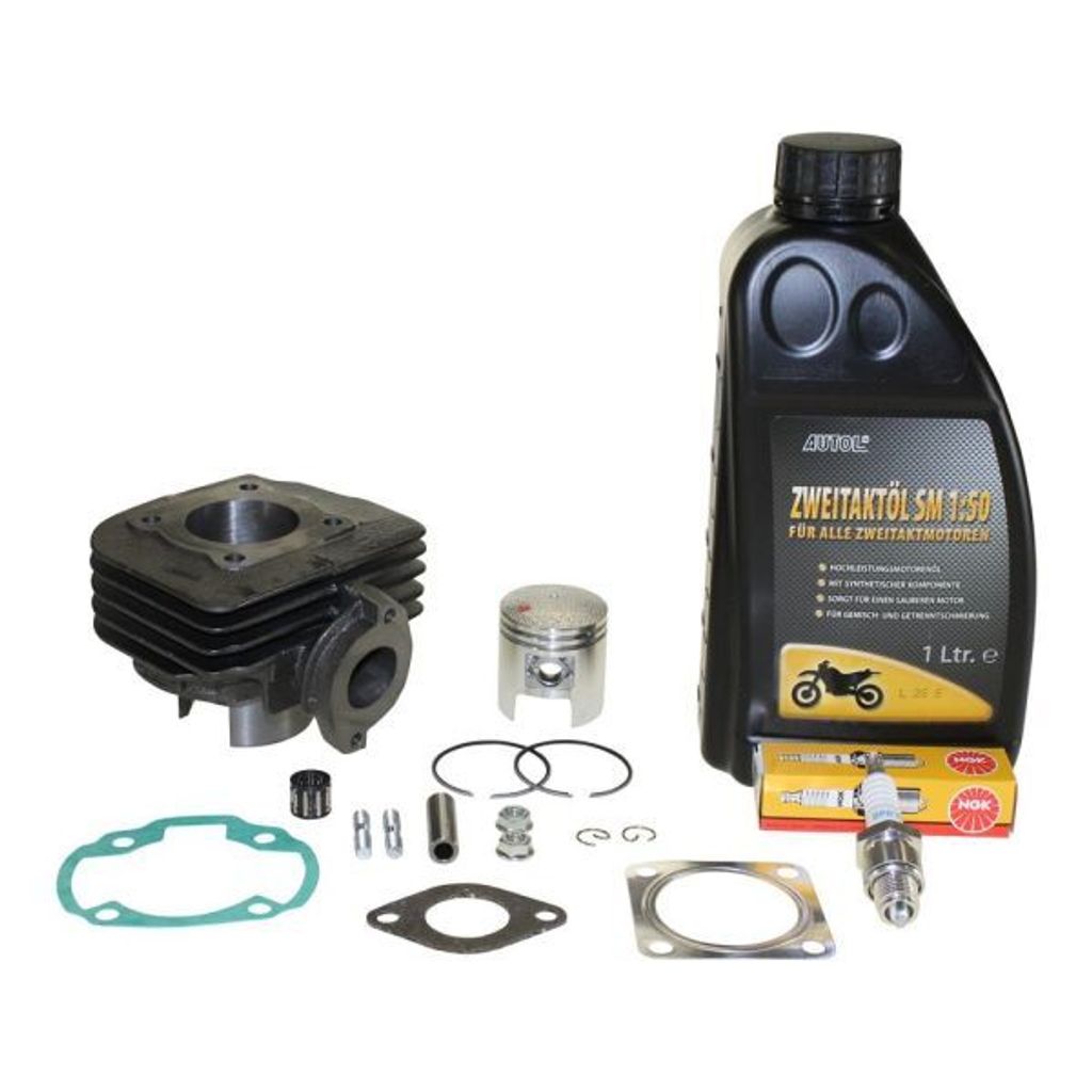 Zylinder Set 50ccm 41mm + Zündk. Stehb. Nadell. Öl für Morini AC Suzuki Adress Katana / Pegasus / TGB / Aprilia (V1)