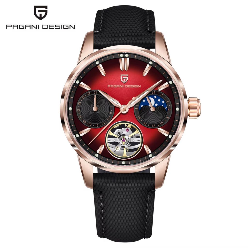 Pagani Design YS021 Automatikuhr mit einfach Mondphase und Nylon-Armband