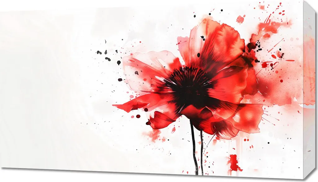 Quadro 70x40 Acquerello Fluido: Arte Astratta Moderna per Parete