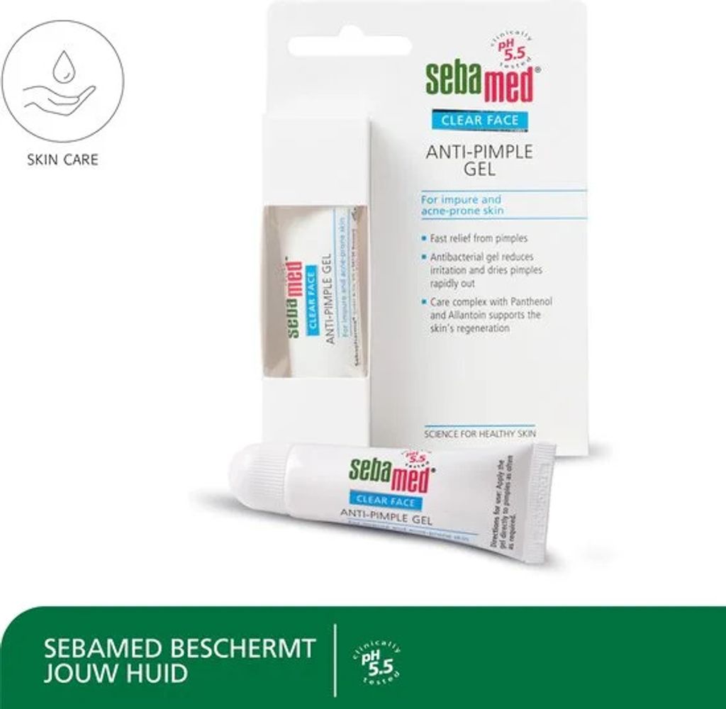 Sebamed Clear Face Anti-Pickel-Gel - Fr unreine und zu Akne neigende Haut -schnelle Linderung von Pickeln - 10 ml