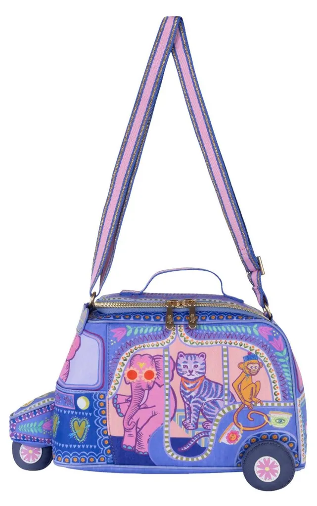 Sac bandoulière bleu pour femme Oilily Tuktuk imprimé floral chic