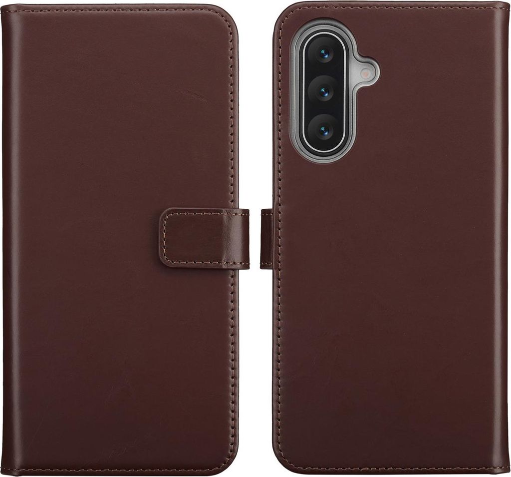 Selencia Echtleder Klapphülle Samsung Galaxy A17 (5G) / (4G) - Braun