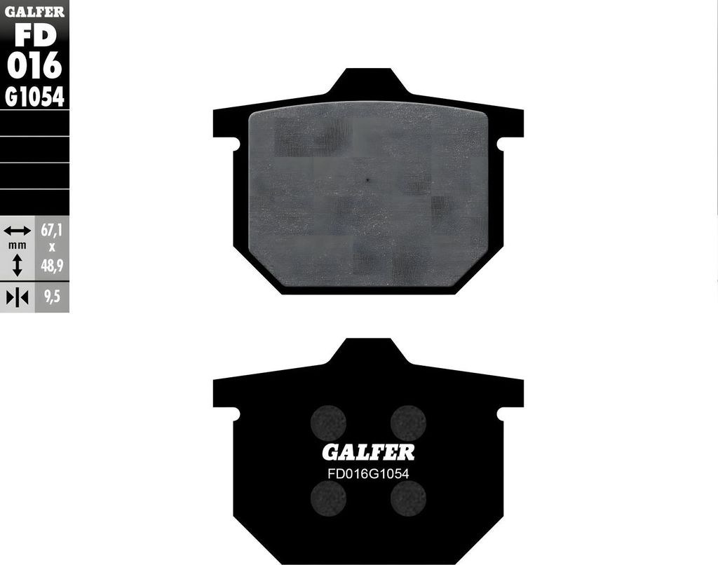 Bremsbeläge Set Galfer 2x FD016G1054 Semi-Metall vorne für Honda CB F1 F2 A Four CBX Z F Bol d`Or 750 - 1100 ccm Bj. 1977 - 1981