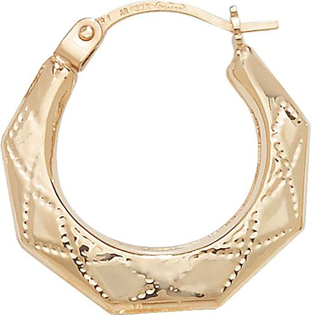 9 Karat (375) Gold Damen - Paar Creolen - 16mm*17mm; Produktbild 