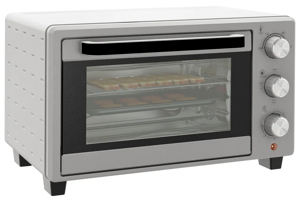 Four à pizza HOMCOM 21 L avec plaque de cuisson et bac à miettes amovible