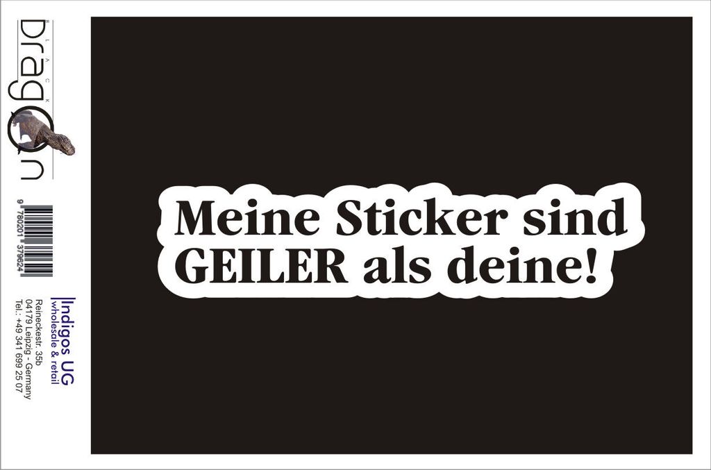 Aufkleber / Autoaufkleber - JDM / Die cut / Auto / OEM - Meine Sticker sind geiler 210x50mm gelb - Heckscheibe / Heckscheibenaufkleber