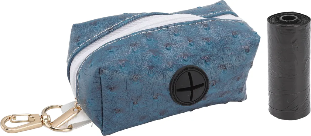 Porta Sacchetti Cane Professionale Blu Mistico - Chiusura a Zip