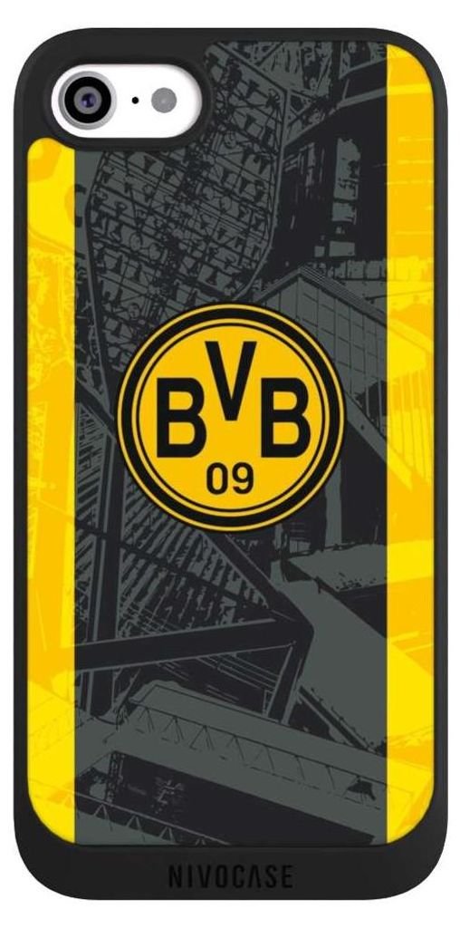NIVOCASE Handyhülle für Apple iPhone SE (2020) Hülle NIVOpure Case Schwarz BVB Borussia Dortmund Stadion