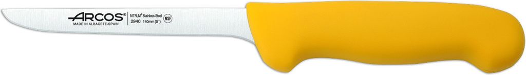 Ausbeinmesser Arcos Farbe - Prof 294000 in Edelstahl Nitrum und mango ergonomische gelbe Polypropylenklinge und 14 cm Klinge, Schaukasten