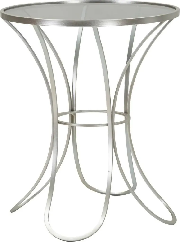 Molina Table Basse Porte-revues 56x56x68 cm en Métal Argenté Chic