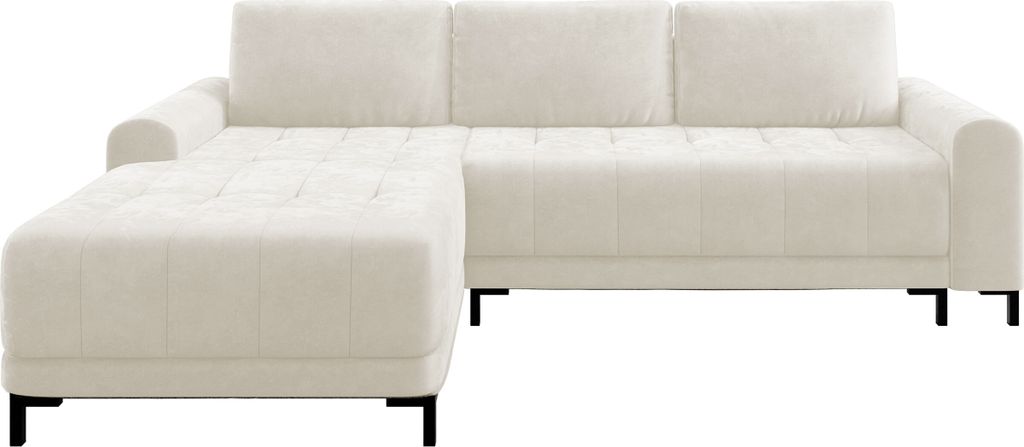 MIRJAN24 Ecksofa Aris L, Eckcouch mit Bettkasten und Schlaffunktion, Wohznimmer Sofa (Farbe: Velo 623, Seite: Links)