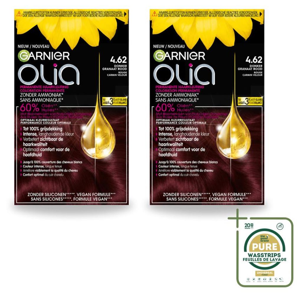 2 x Garnier Olia 4.62, coloration permanente pour cheveux - Image du produit 