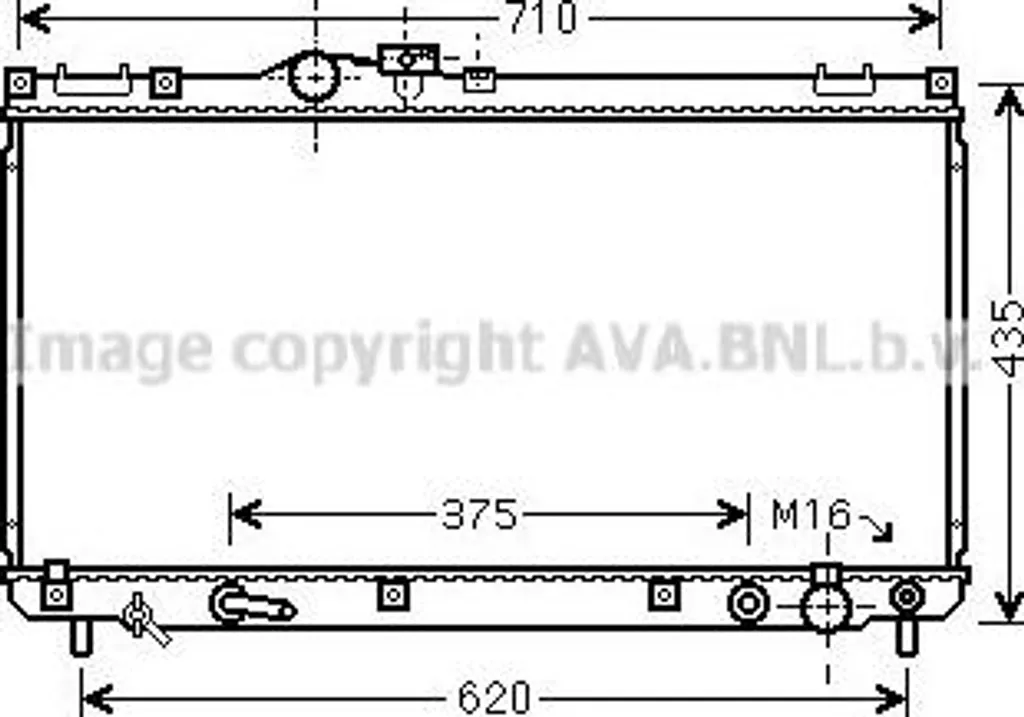 Radiateur de refroidissement moteur AVA TO2556 compatible Lexus IS 300