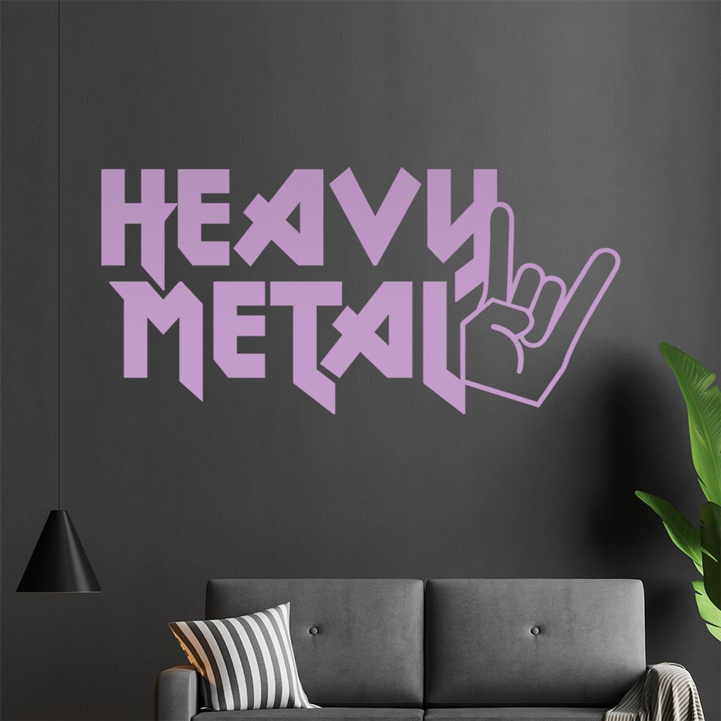 KIWISTAR Heavy Metal Hand Hörner - Hardrock Rock Zeichen Wandtattoo in 6 Größen - Wandaufkleber Wall Sticker - Dekoration, Küche, Wohnzimmer, S...