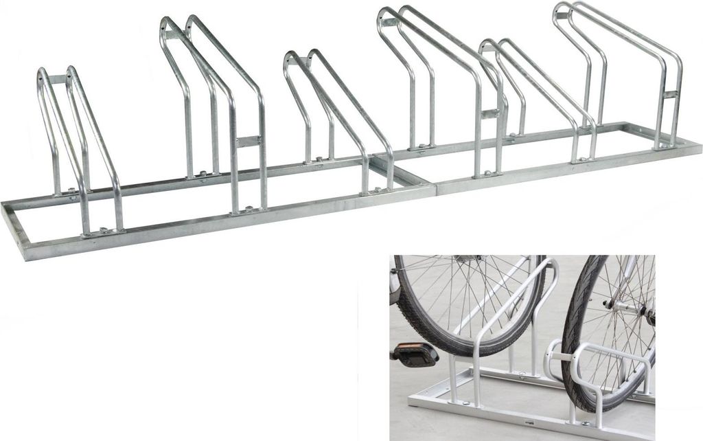 Fahrradständer für 6 Fahrräder höhenversetzt 210 x 45 cm Produktbild 