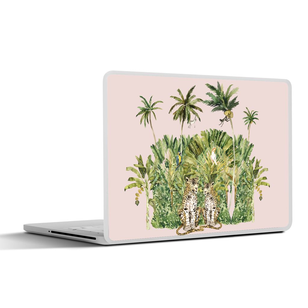 MuchoWow Laptop Aufkleber Sticker Cover Dschungel - Tiere - Bäume 36.5x27.5 cm - Laptop-Sticker