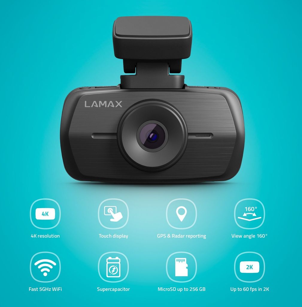 LAMAX C11 GPS 4K, kamera do auta 4K/30fps, GPS, WiFi 5 GHz, Obrázok produktu 2