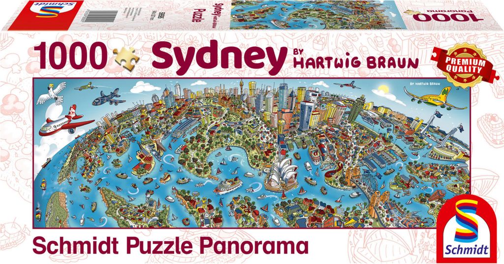 SCHMIDT Panoramatické puzzle Sydney, Austrálie 1000 dílků Produktbild 