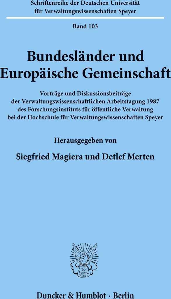Bundesländer und Europäische Gemeinschaft.