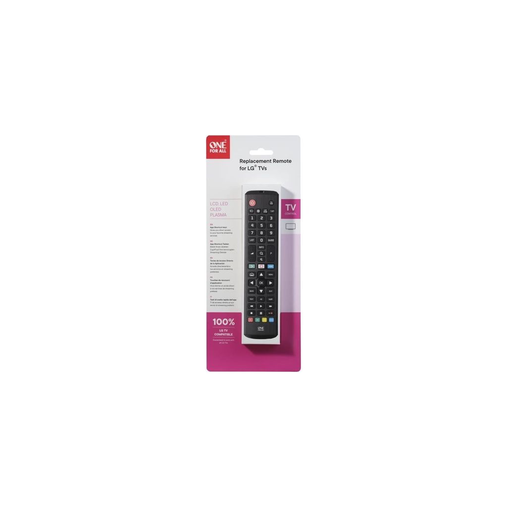 ONE FOR ALL URC4911 - Replacement Remote Control for LG TV Immagine del prodotto 