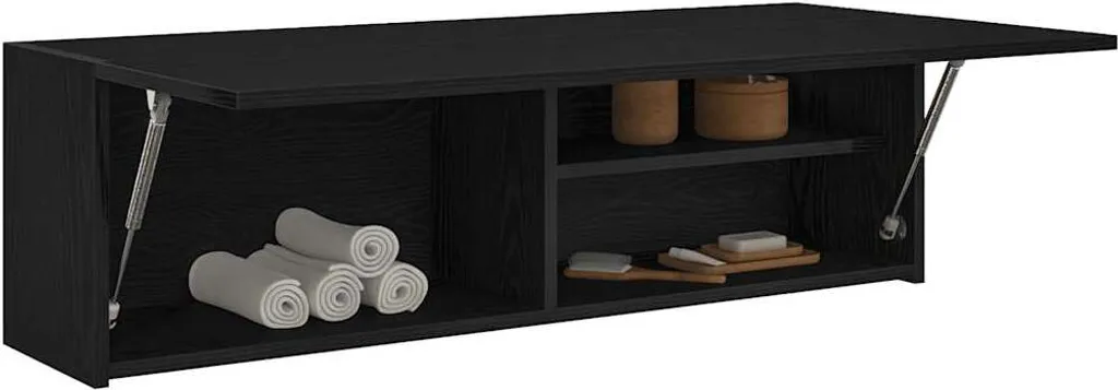 Organizza il tuo Bagno con Stile: Pensile Nero 100x25x30 cm