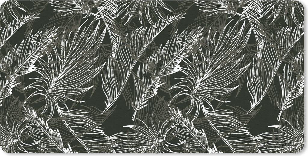 MuchoWow Mauspad Mousepad Palmenblatt - Tropisch - Design - Hawaii 60x30 cm - Mousepads - Maus Mat - Pad - Mausunterlage - Nachhaltig