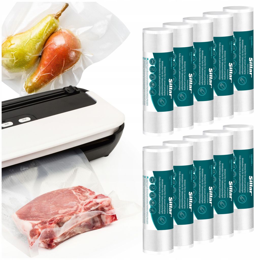 Sillar Vakuumierbeutel 10 Rollen 20x600 cm – BPA-frei, Produktbild 