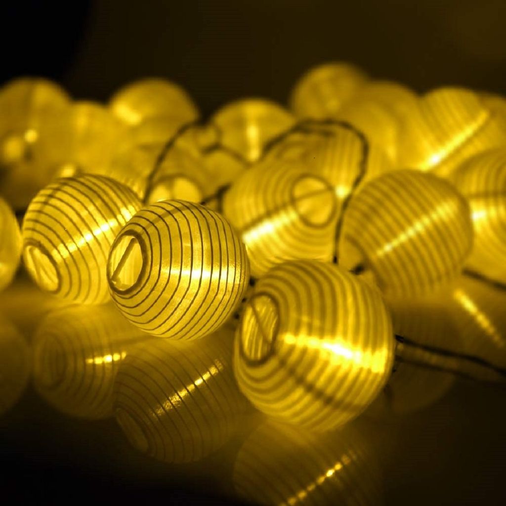 technik@all LED Solar-Lichterkette mit 20 gelben Lampions Produktbild 