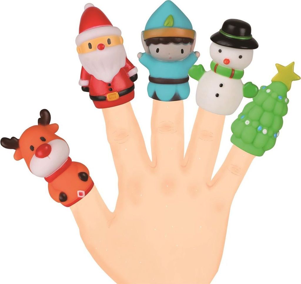 Sunflex Fingerpuppen Weihnachten | Fingertier Handpuppen Motorik Kinder Finger Fingerspiel