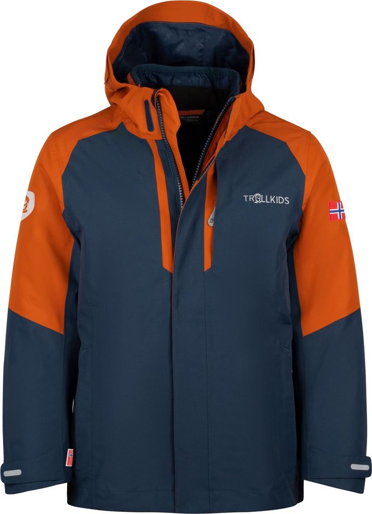 Trollkids Kinder Skanden 3in1 Jacke cinnamon/night sky 128